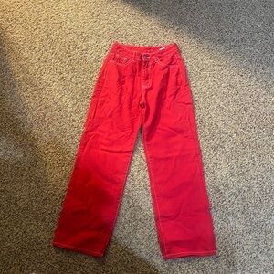 red jeans